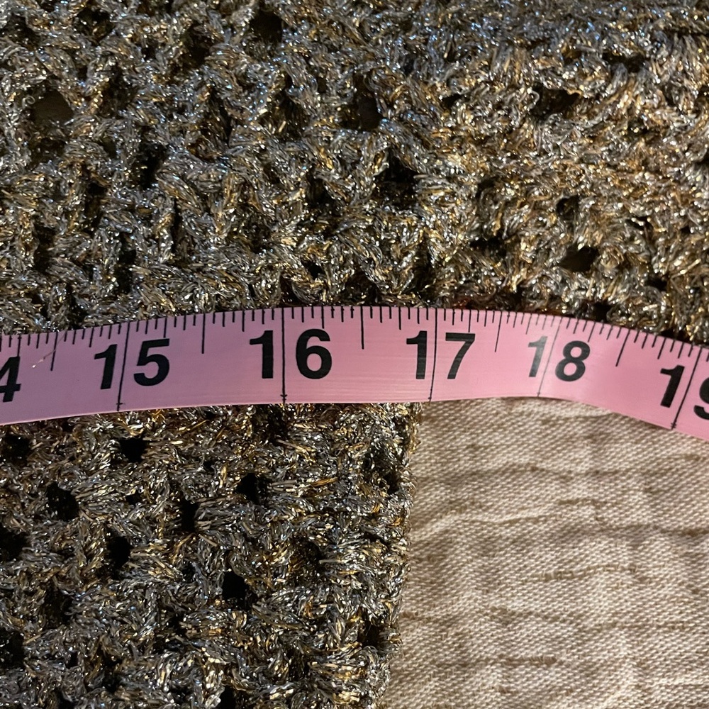 S: Luce Brett Paris Vintage French Designer Cardigan Sweater Gold/Silver - Picture 7 of 10